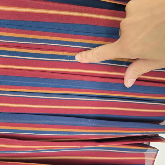Ann‎ Taylor Petite Striped Pleated Skirt 00P - Picture 5 of 6